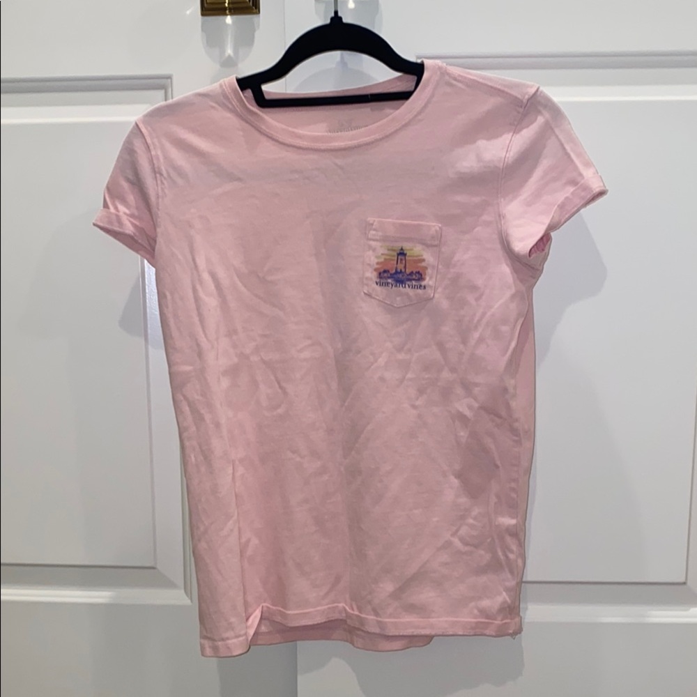 Vineyard Vines Light Pink Cotton T-Shirt